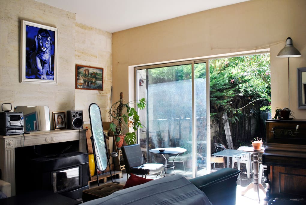 Du salon vers le jardin