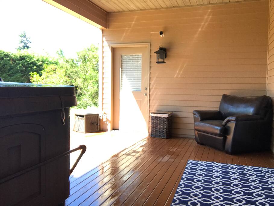 Backyard with Hot tub