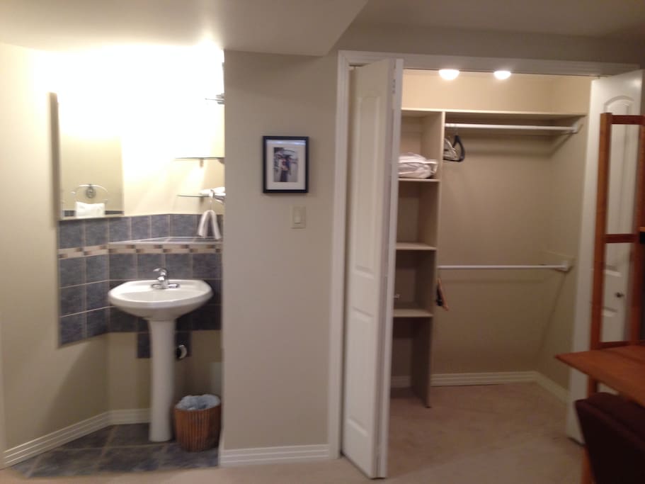 Sink in bedroom.