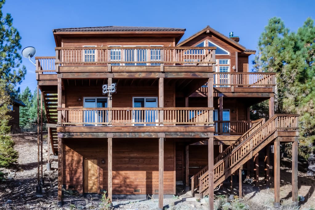 Two levels of decking and living areas over three levels mean space for the whole group