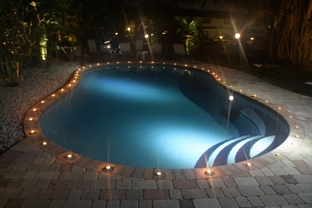 Pool at night