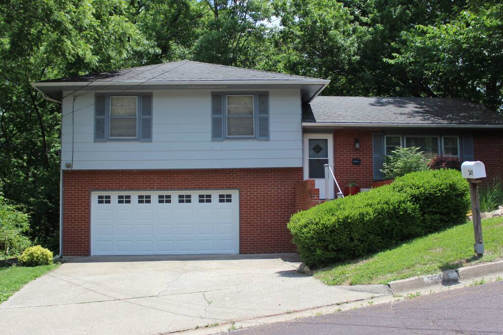 Apartment entry is located on the back of the house.