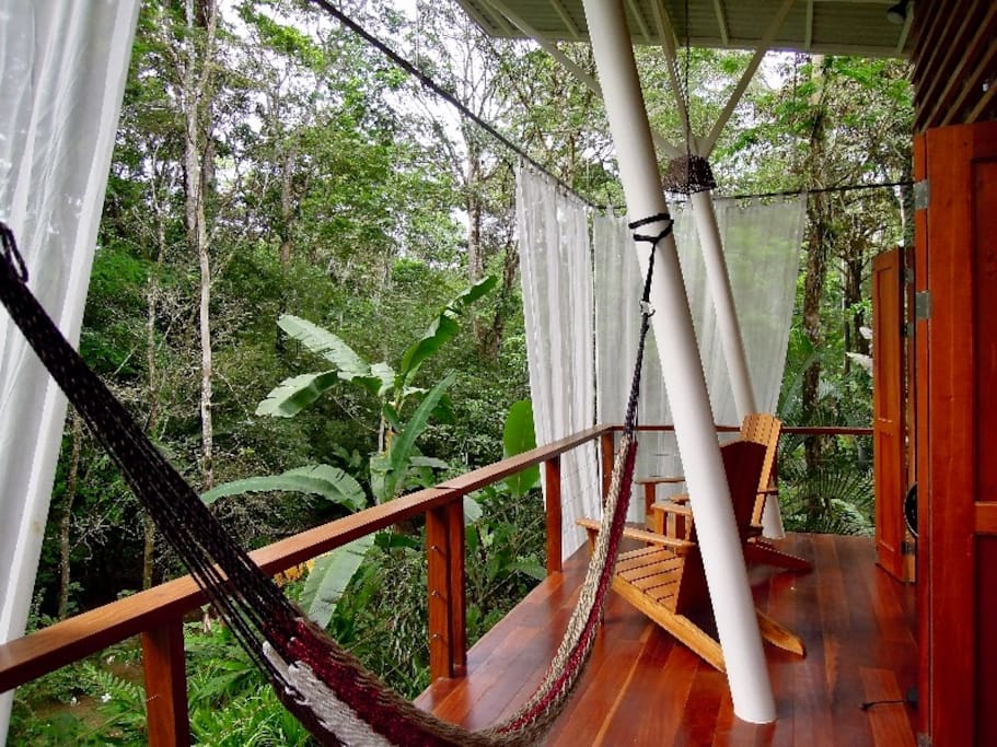 Upstairs Veranda with jungle views.