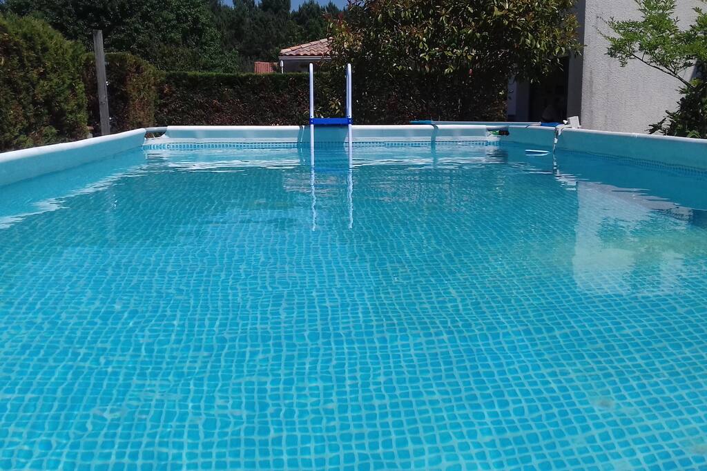 piscine hors sol de 7.50 m par 3.50 m