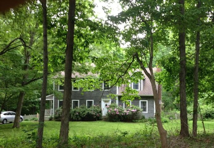 Private woods home near beach park