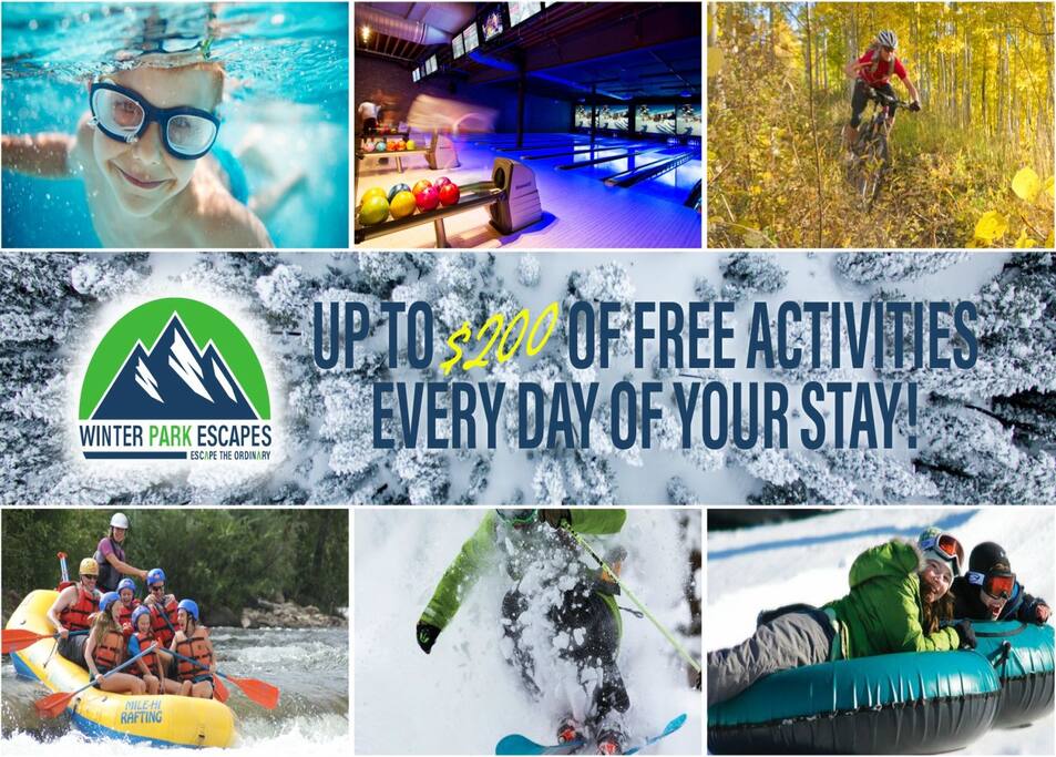 Up to $200 a day of FREE activities at some of the most popular attractions in the area.