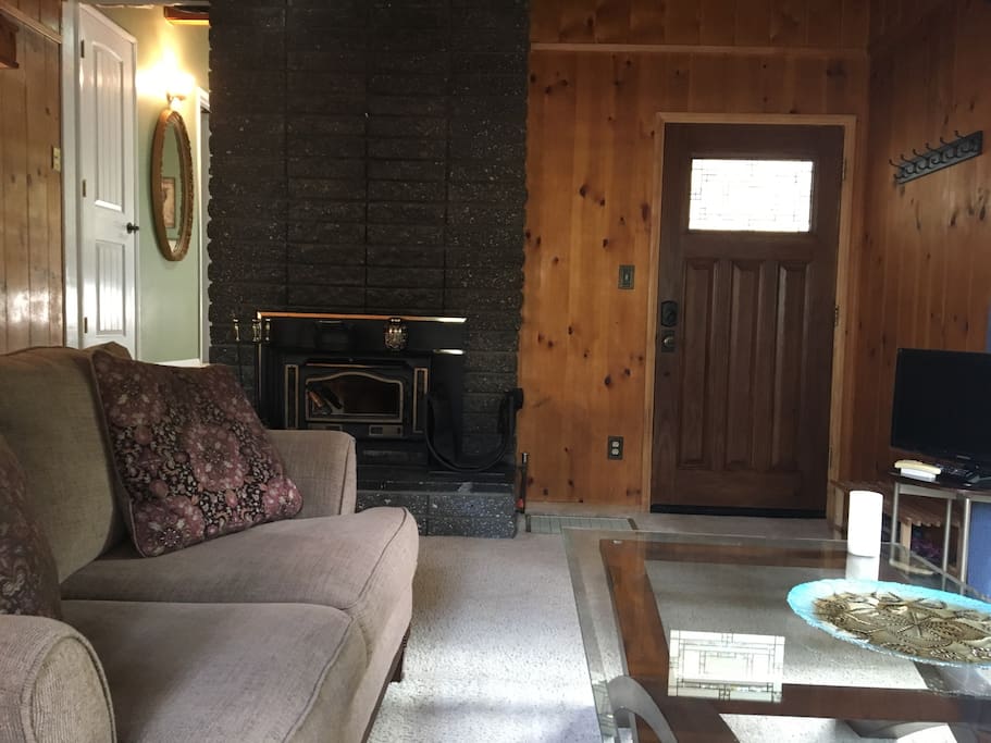 Cozy up by the fire on a cold winter's day.