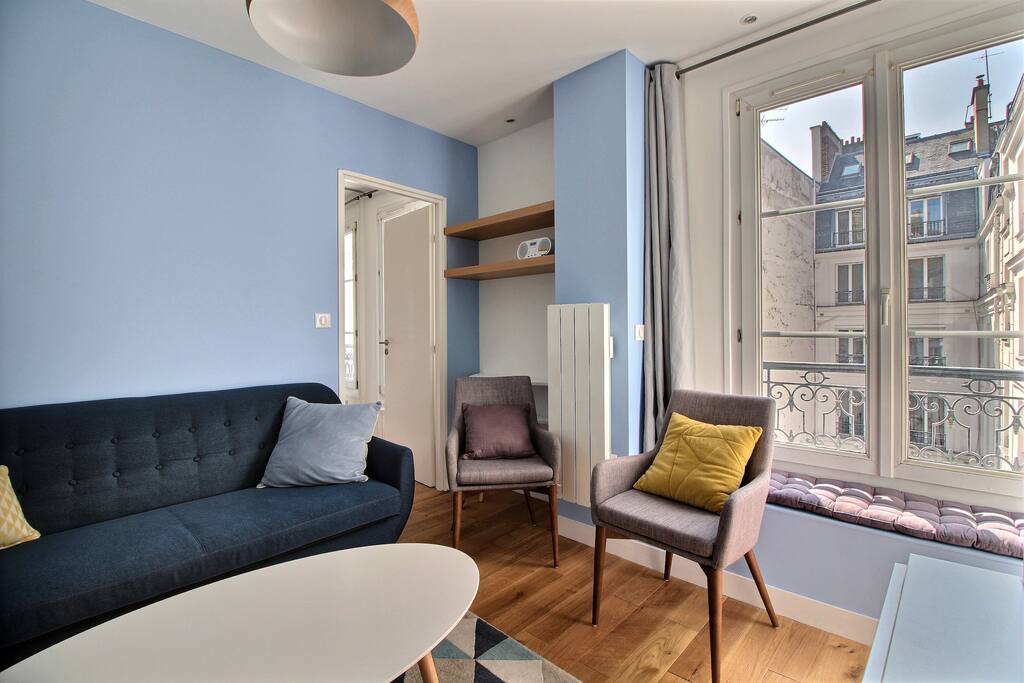 Living Room with sofa and TV