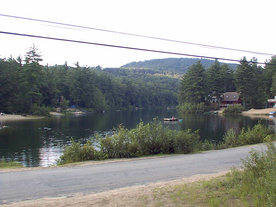 View of the pond from the chalet.