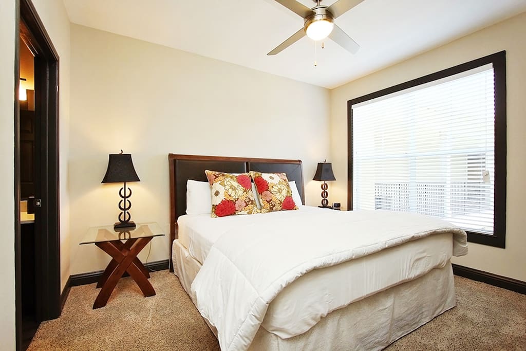 King bed in the 1st bedroom, Queen bed in the 2nd bedroom, Pull-out sofa bed in the living room!