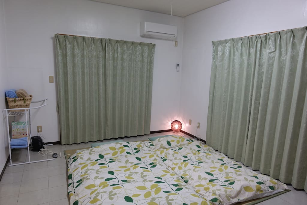 We have traditional Japanese tatami bedding. You can relax and enjoy your privacy.