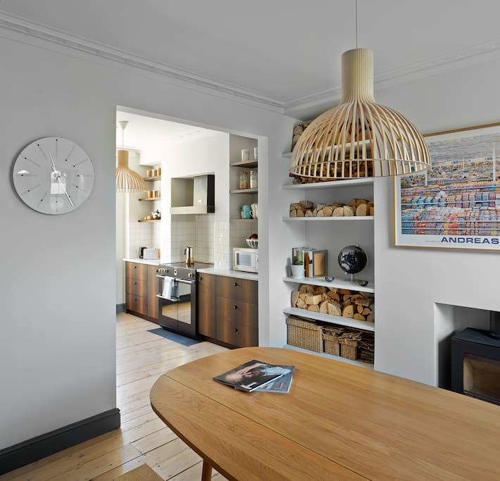 shared kitchen dining area