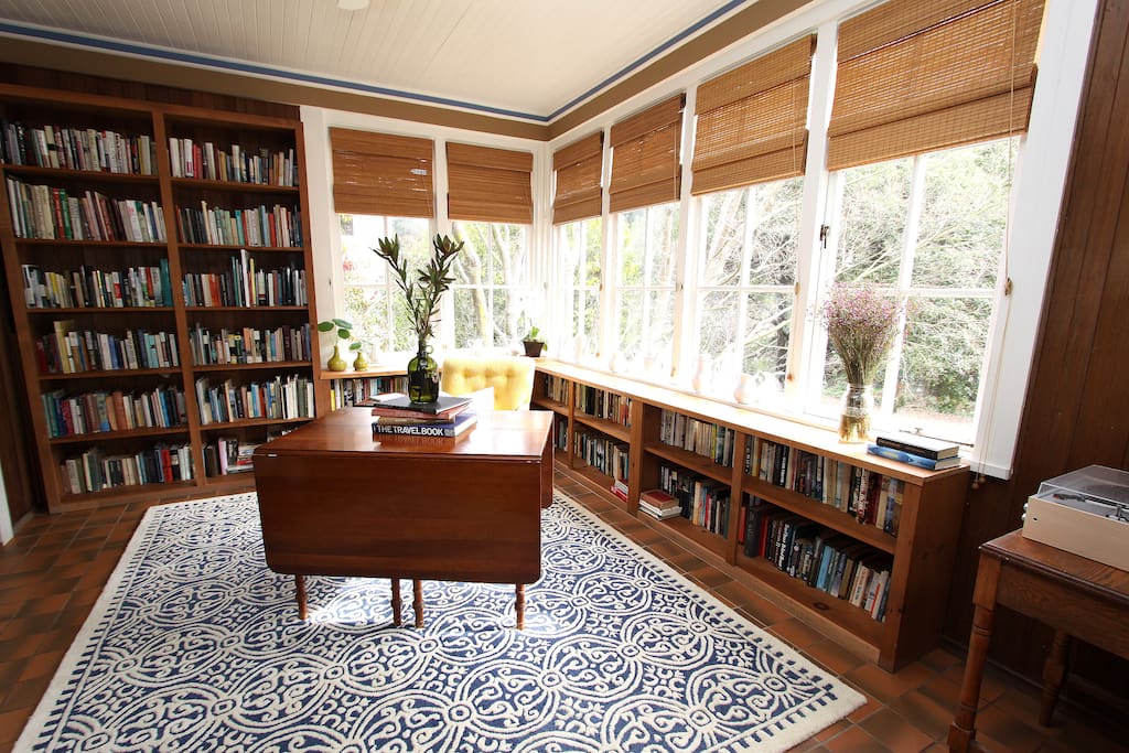 Fully stocked library with great light