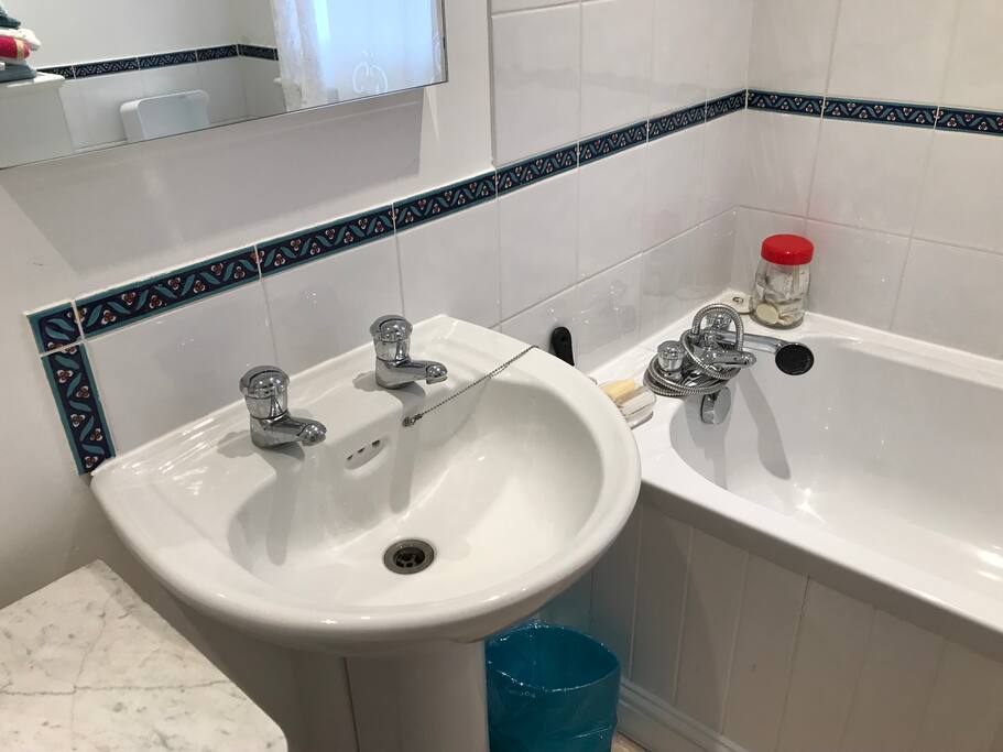 Bathroom with walk-in shower with good pressure