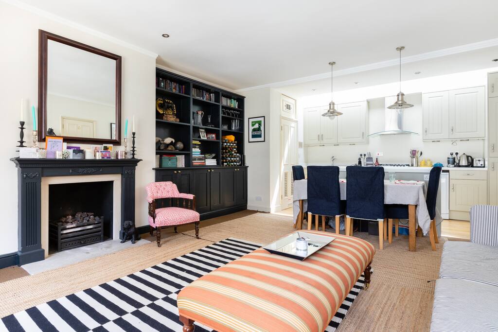 Living room with dining area