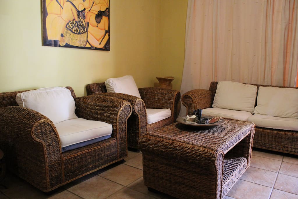 Living room with Rattan furniture
