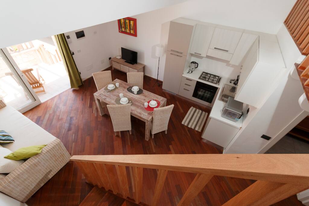 view from intermediate floor