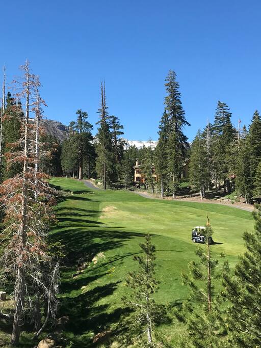 Condo is on the fairway. View from the 2nd floor deck