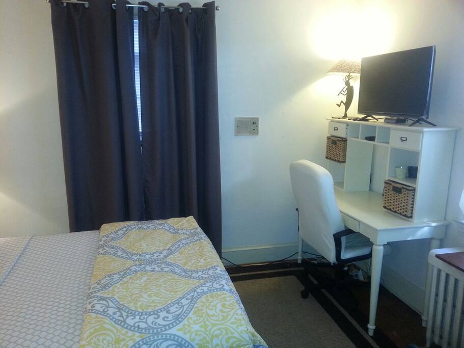 Bedroom - writing desk, flat screen tv