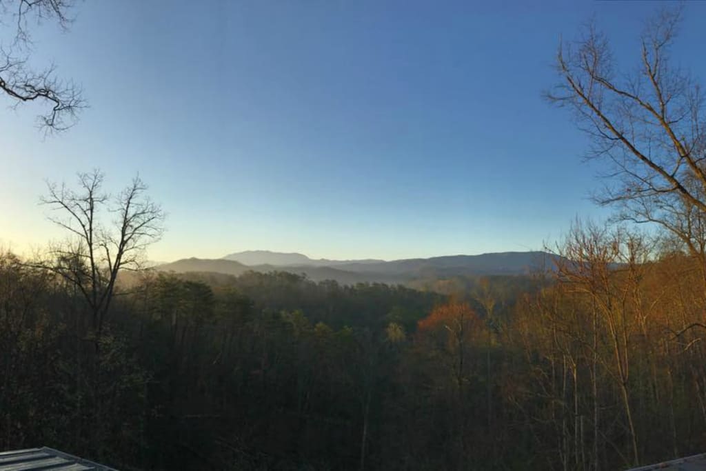 This is the view from the porches in the morning.