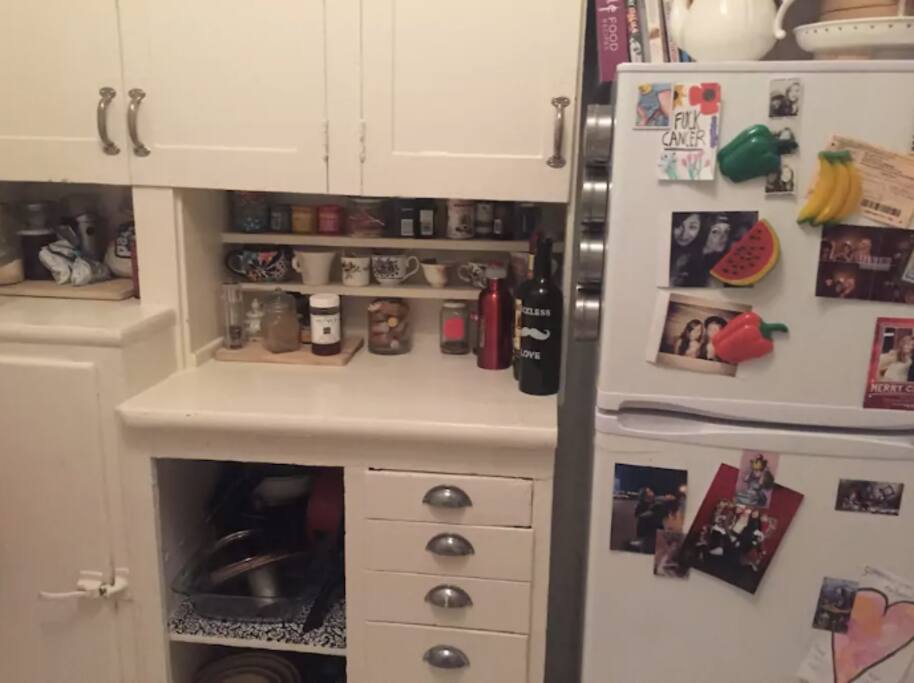 Kitchen Equipped with Refrigerator