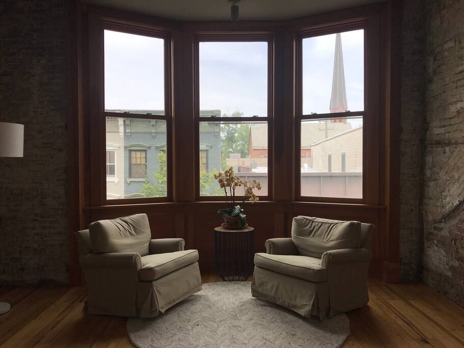 Comfy reading nook.