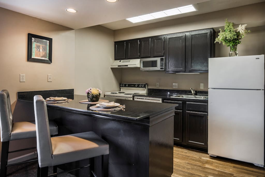 A full kitchen for your convenience