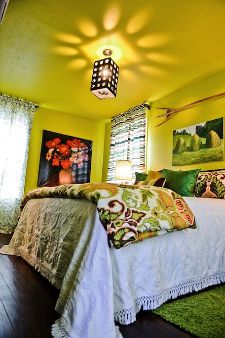 The King Size Bed in the Green Acres Bedroom