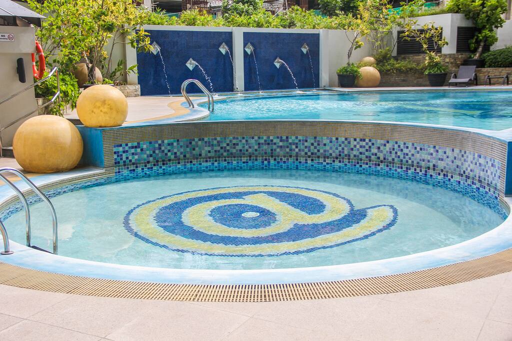The swimming pool for family to enjoy