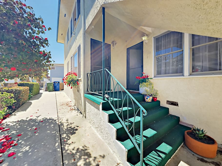 The front door of your vacation rental is equipped with TurnKey's digital, keyless lock.