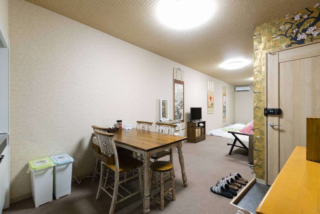 The view of the room.