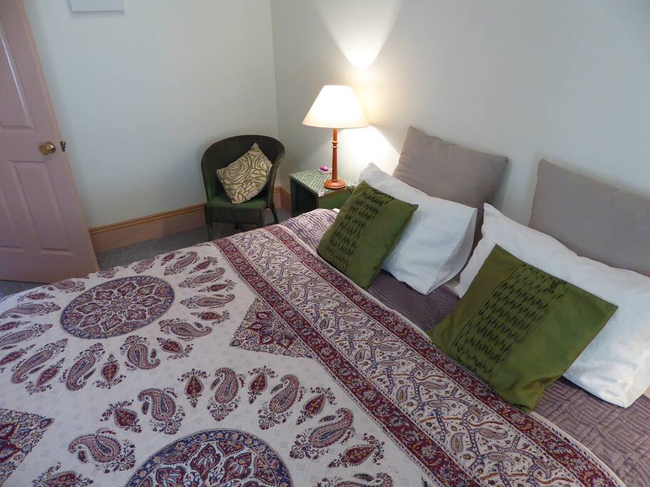 King size bed. Can be split into two king singles.