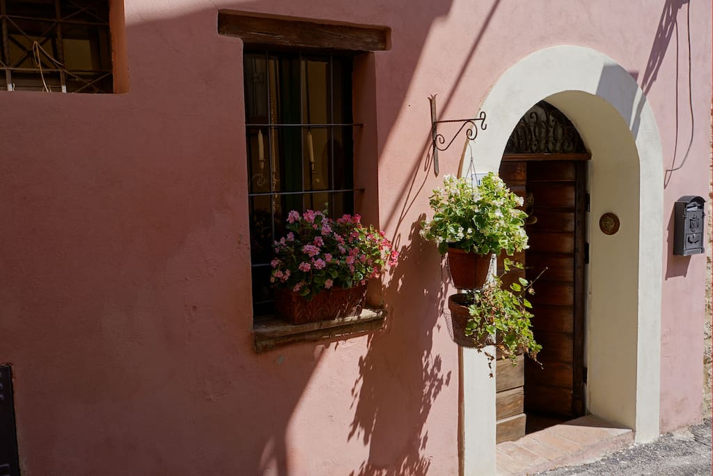 The entrance to the house.