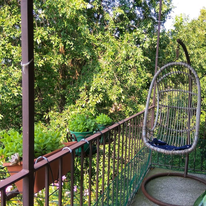 Balcony with garden view