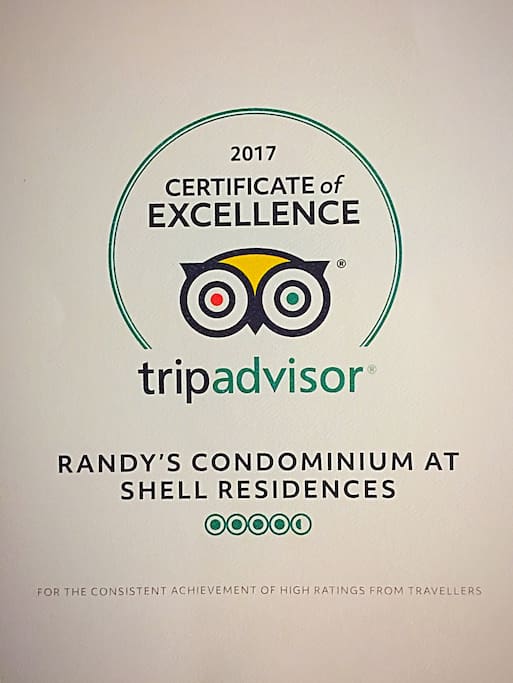 TripAdvisor Certificate of Excellence