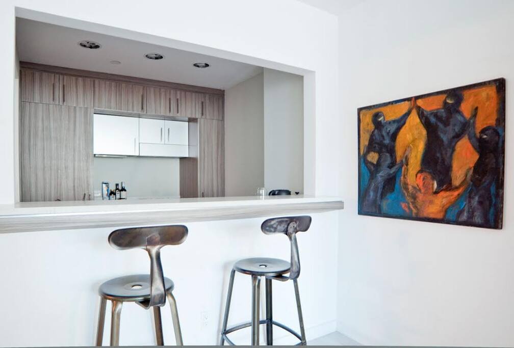 Gorgeous brand new kitchen and bar.