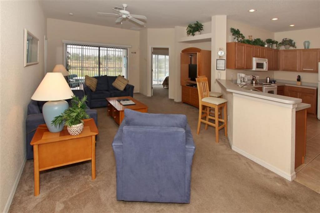 Living Room And Kitchen View