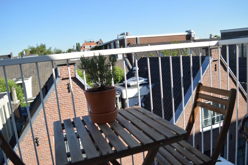 View from the balcony over the shared gardens.