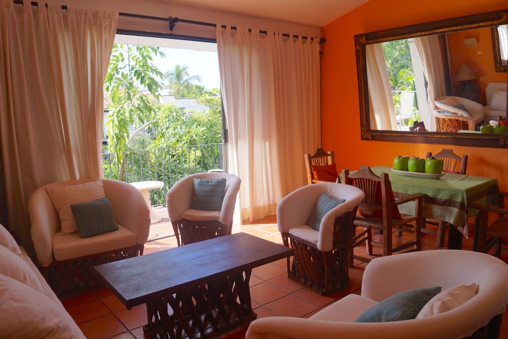 Living room with balcony