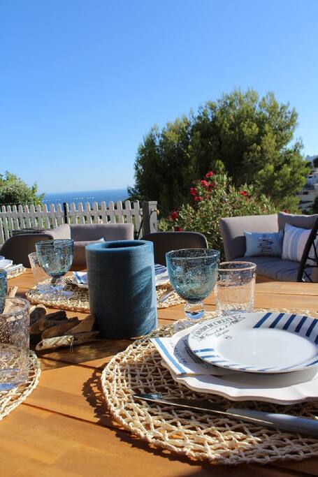 Terrasse dressée