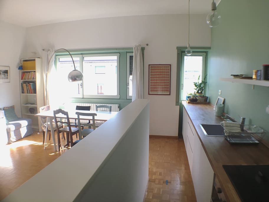 Kitchen and living room