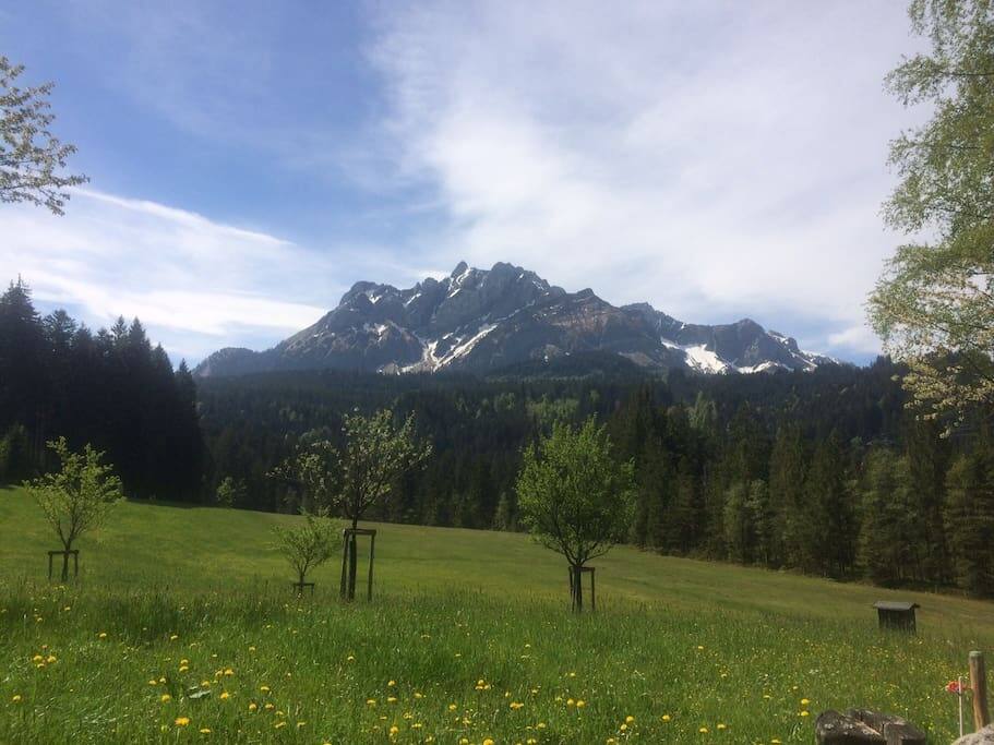 Krienseregg with a wonderful playground for Kids and in front of the Mount Pilatus