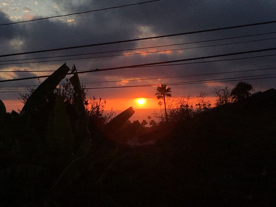The view at dusk
