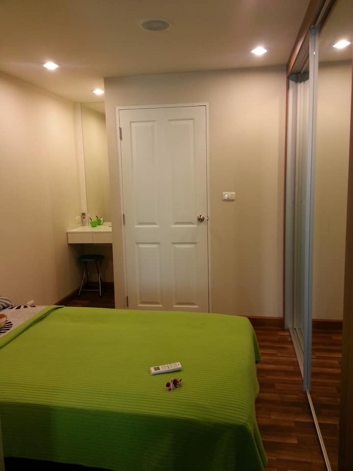 Bedroom number 2 : Small bedroom/workroom and big dressing with sofa bed for 1 or 2 people.
