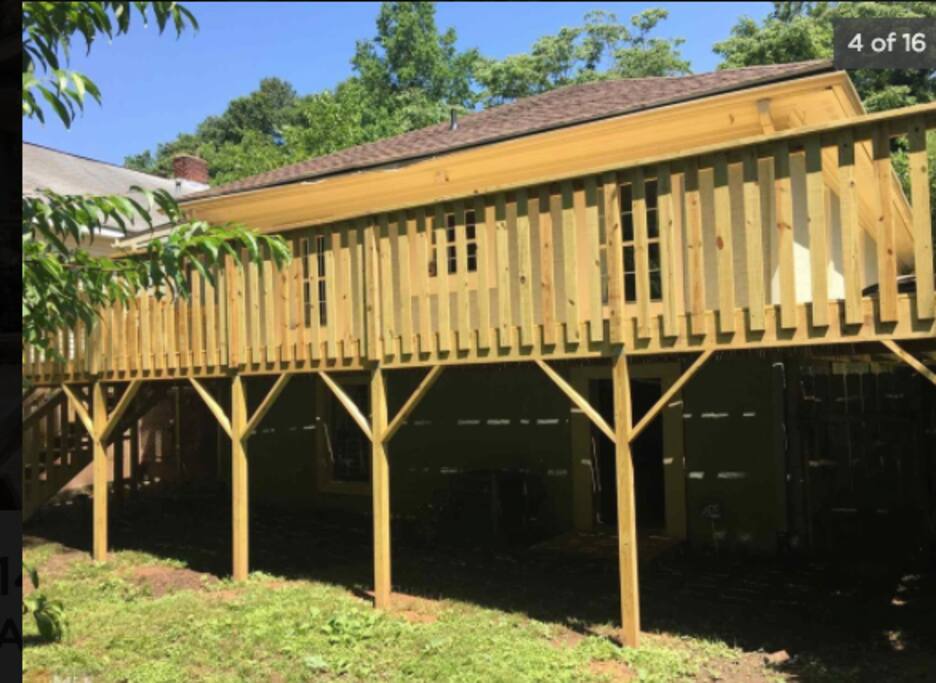 Wrap around wood Deck
