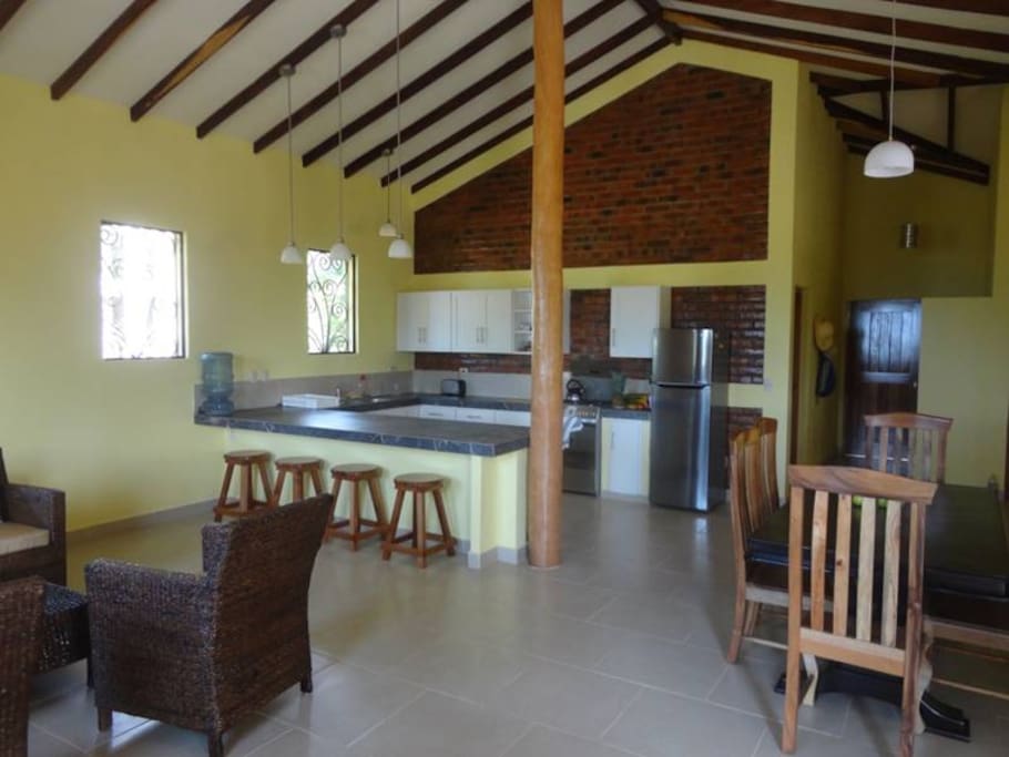 Living room and kitchen