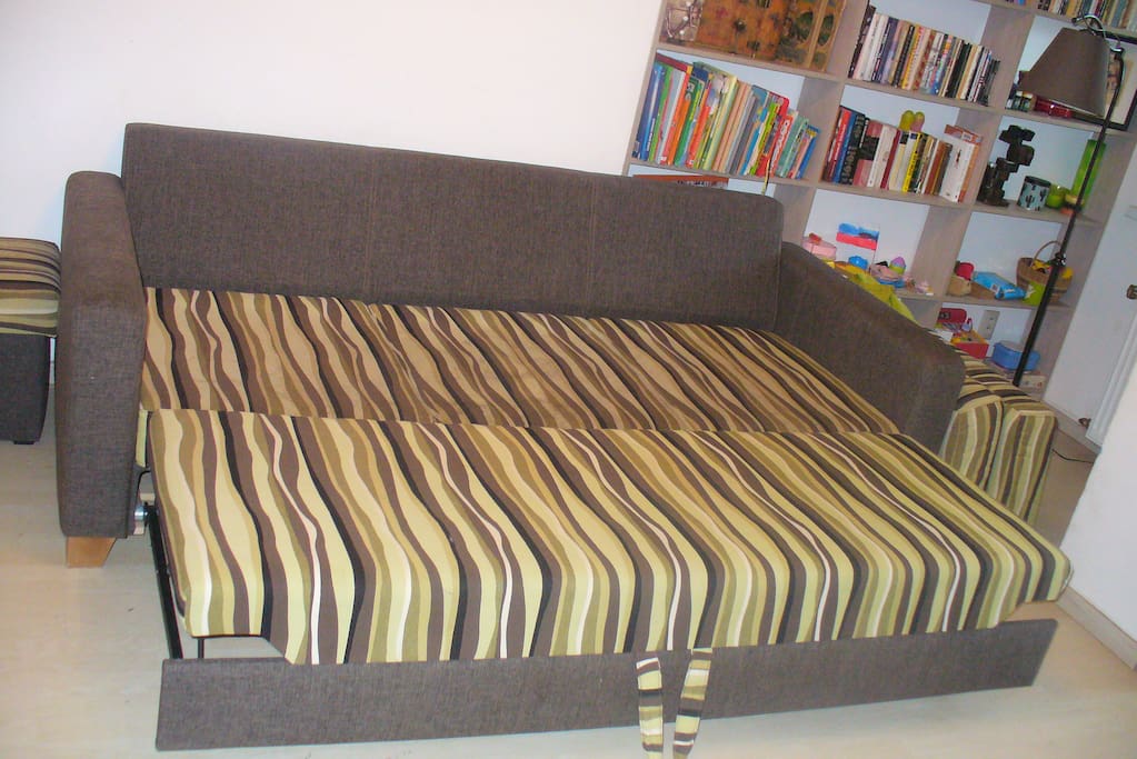 Sofa in a living room - 2 people can comfortably sleep there