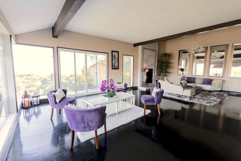Huge great room with glass sliders and perfect ambience views.