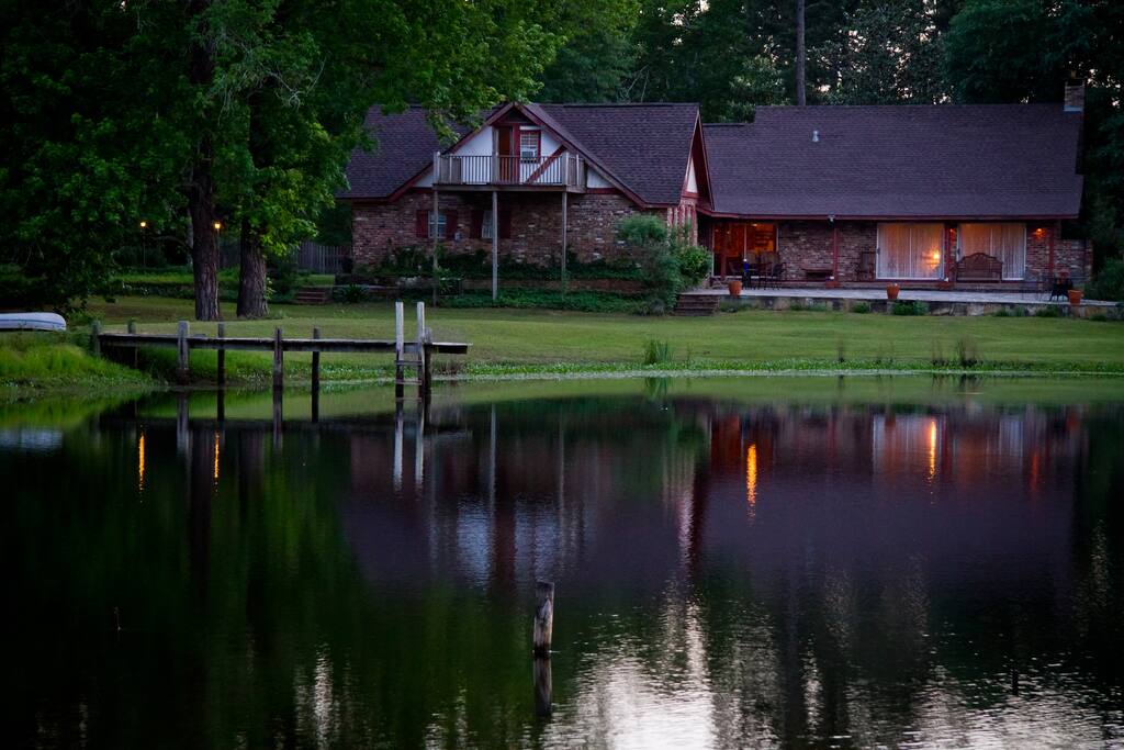 View of patio from the pond