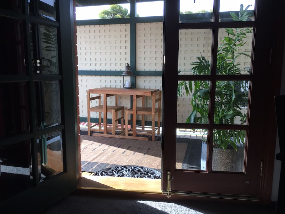 French doors leading to the balcony